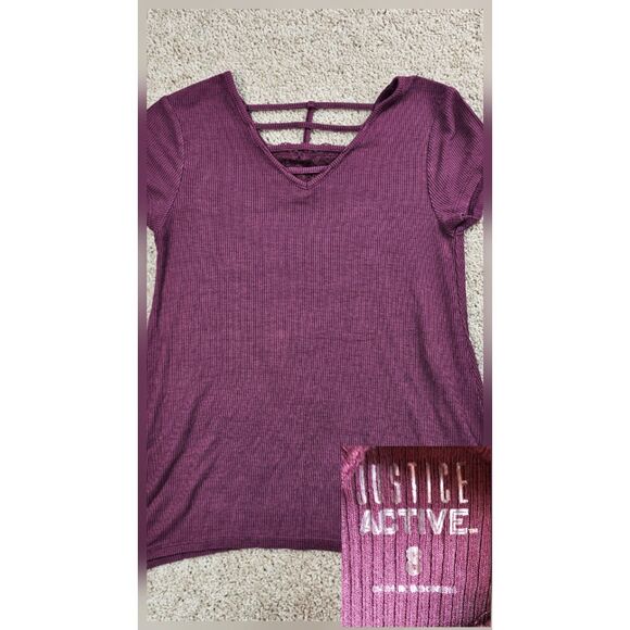 Justice Collection of Various Tops Flannel Hoodie T-Shirts Girls Size 8 - Picture 13 of 13